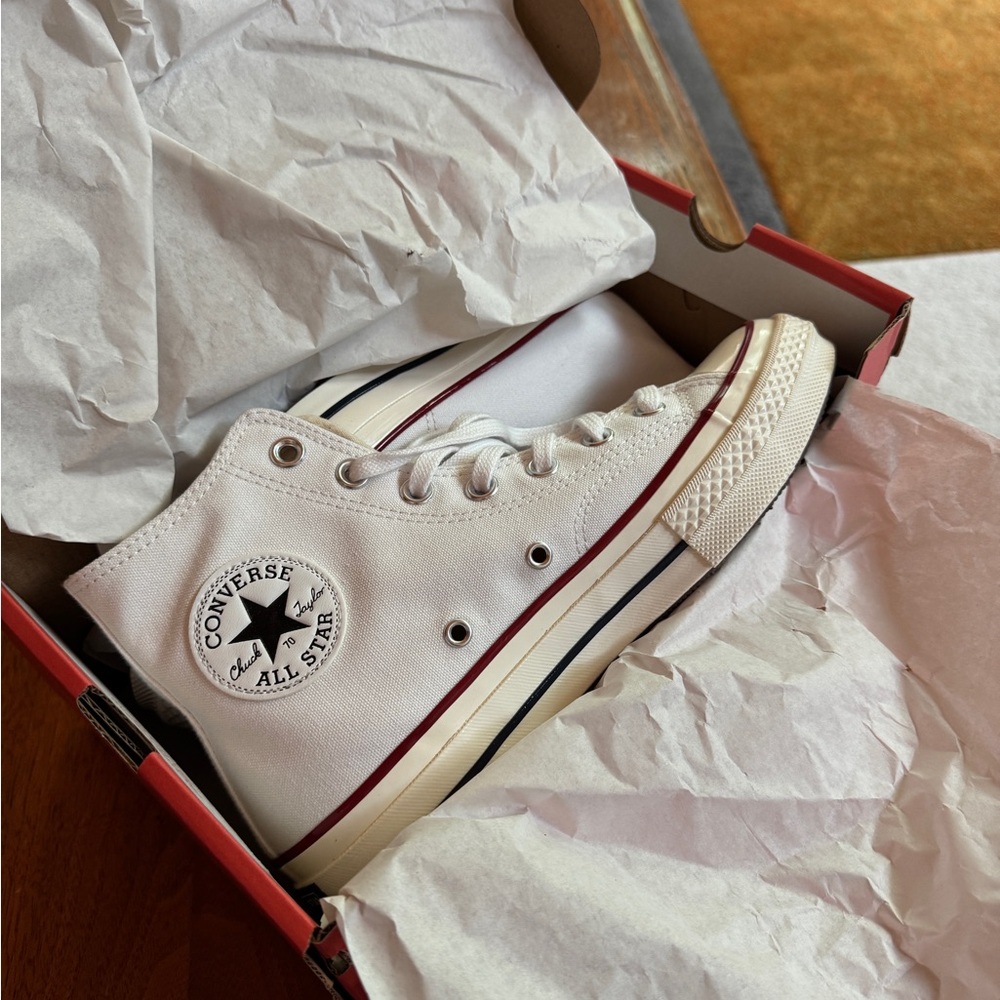 Converse Chuck 70 Canvas White High-Top Sneakers NWT